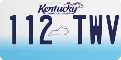 KY license plate 112TWV