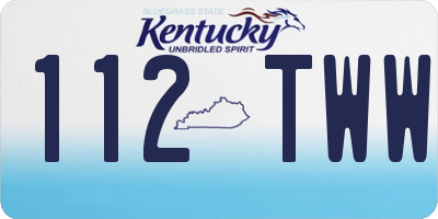 KY license plate 112TWW