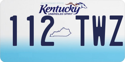 KY license plate 112TWZ