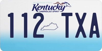 KY license plate 112TXA