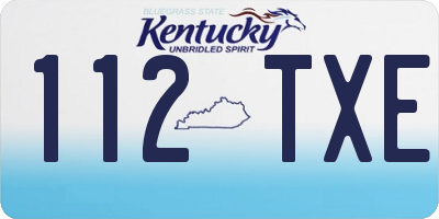 KY license plate 112TXE