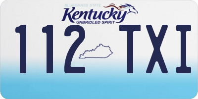 KY license plate 112TXI