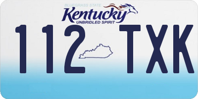 KY license plate 112TXK
