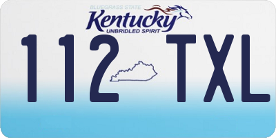 KY license plate 112TXL