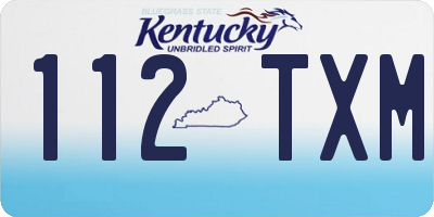 KY license plate 112TXM