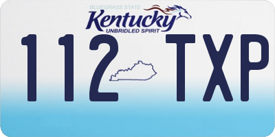 KY license plate 112TXP