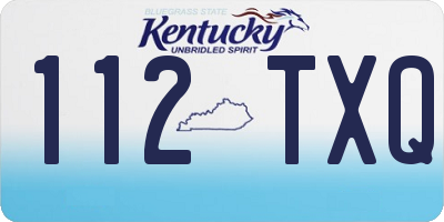 KY license plate 112TXQ