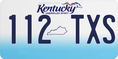 KY license plate 112TXS