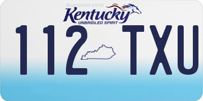 KY license plate 112TXU