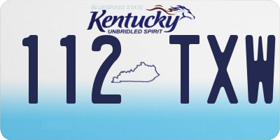 KY license plate 112TXW