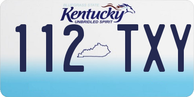 KY license plate 112TXY