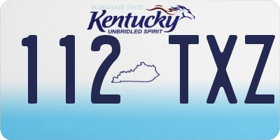KY license plate 112TXZ