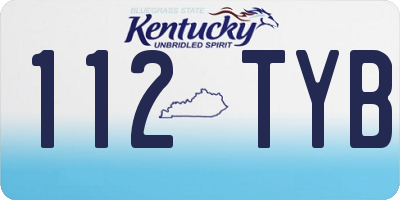 KY license plate 112TYB