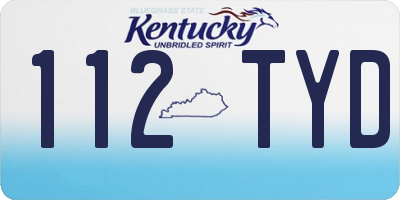 KY license plate 112TYD