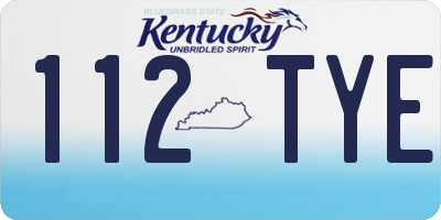 KY license plate 112TYE
