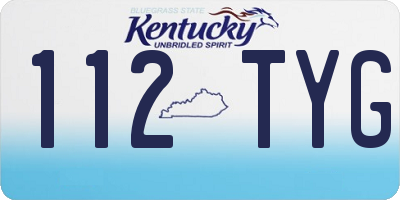 KY license plate 112TYG
