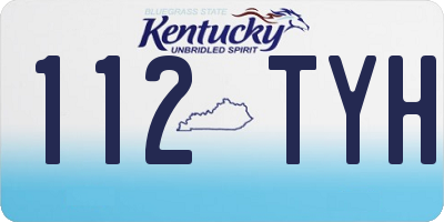 KY license plate 112TYH