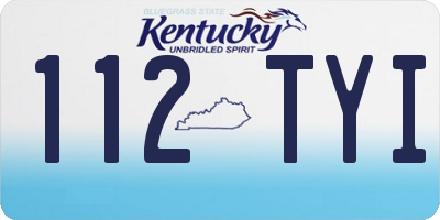 KY license plate 112TYI