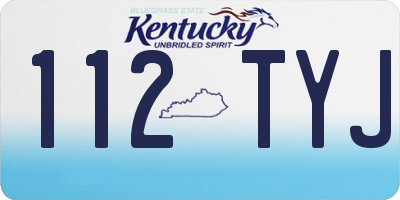 KY license plate 112TYJ