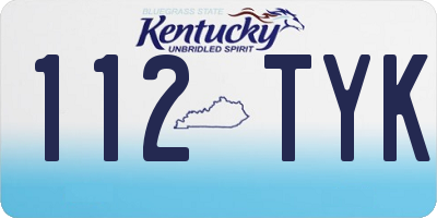 KY license plate 112TYK