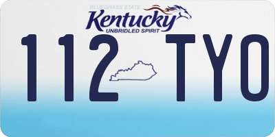 KY license plate 112TYO