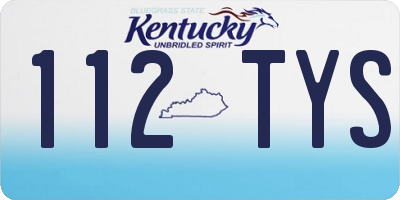 KY license plate 112TYS