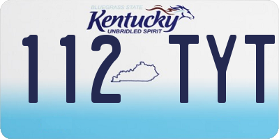 KY license plate 112TYT