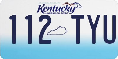 KY license plate 112TYU