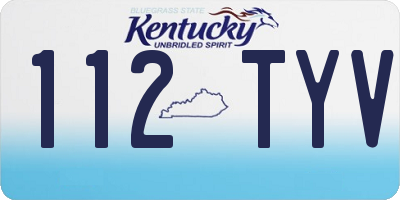 KY license plate 112TYV