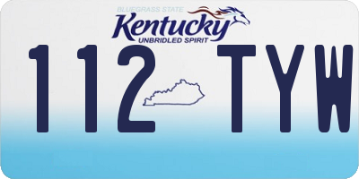 KY license plate 112TYW