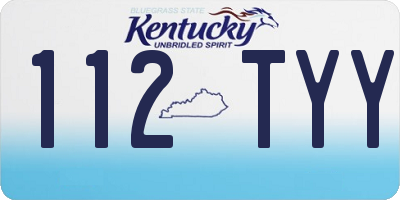 KY license plate 112TYY