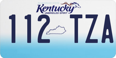 KY license plate 112TZA