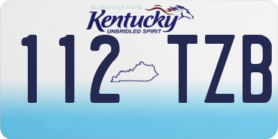 KY license plate 112TZB