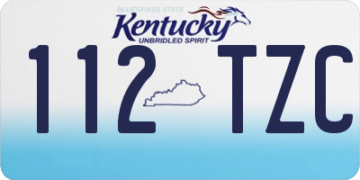 KY license plate 112TZC
