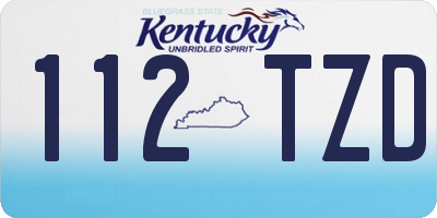 KY license plate 112TZD