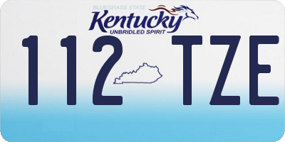 KY license plate 112TZE