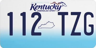 KY license plate 112TZG
