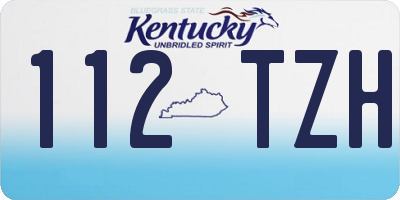 KY license plate 112TZH
