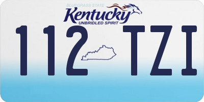 KY license plate 112TZI