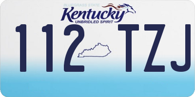 KY license plate 112TZJ