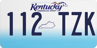 KY license plate 112TZK