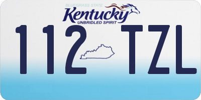 KY license plate 112TZL