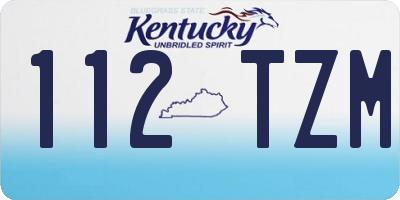 KY license plate 112TZM