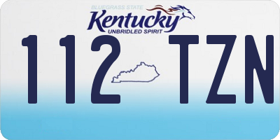 KY license plate 112TZN