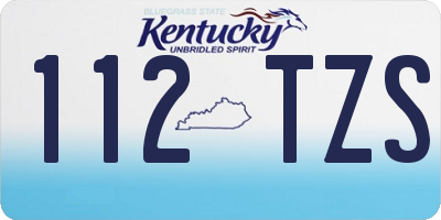 KY license plate 112TZS