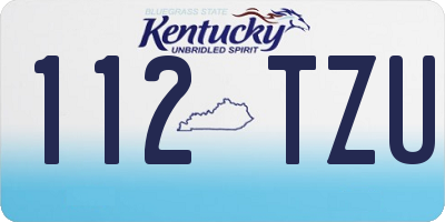 KY license plate 112TZU