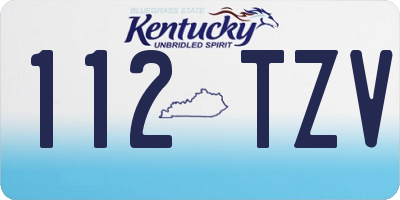 KY license plate 112TZV