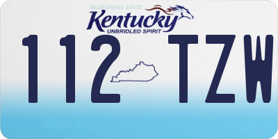 KY license plate 112TZW