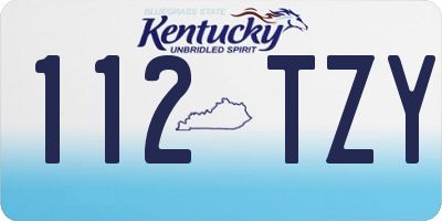 KY license plate 112TZY