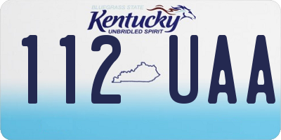 KY license plate 112UAA